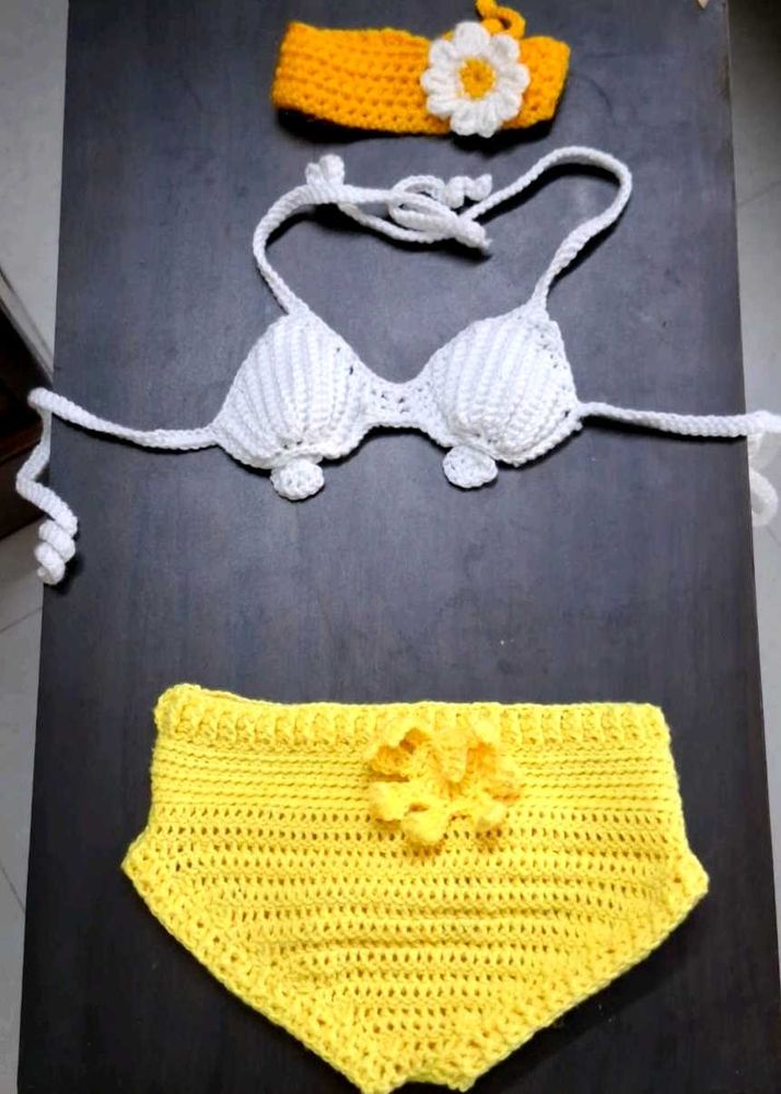 Crochet Bikini Set with Headband