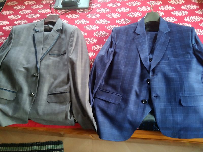 COMBO OF NAVY BLUE RAYMOND BLAZER SET &amp; GREY One