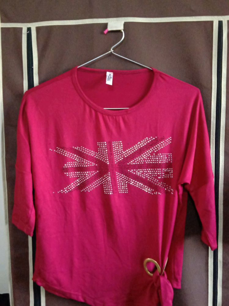 Maroon Crop Top