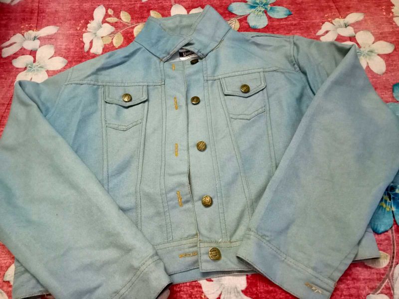 Light Blue Denim Jacket For Women