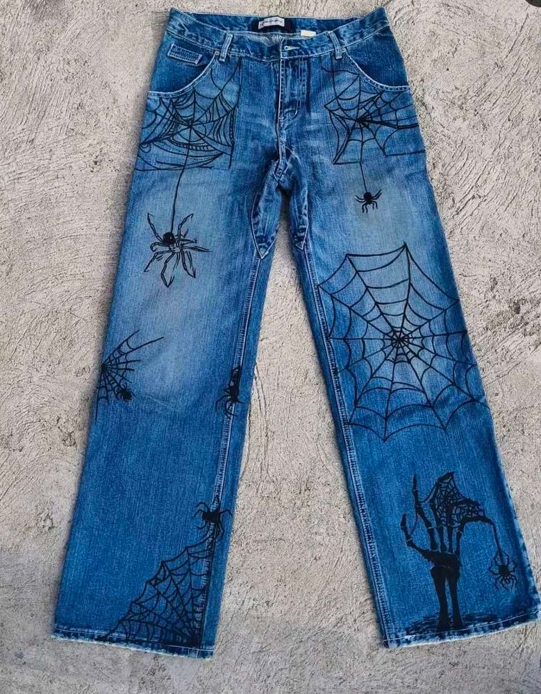 Spiderweb Denim Jeans