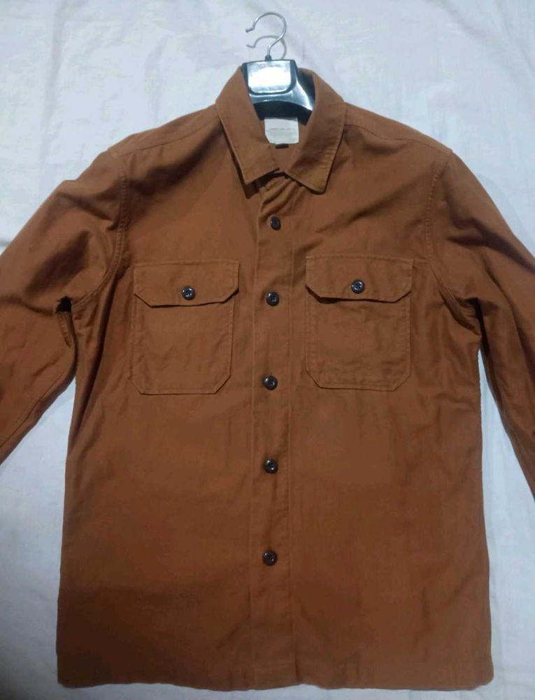 Brown Button-Down Shirt