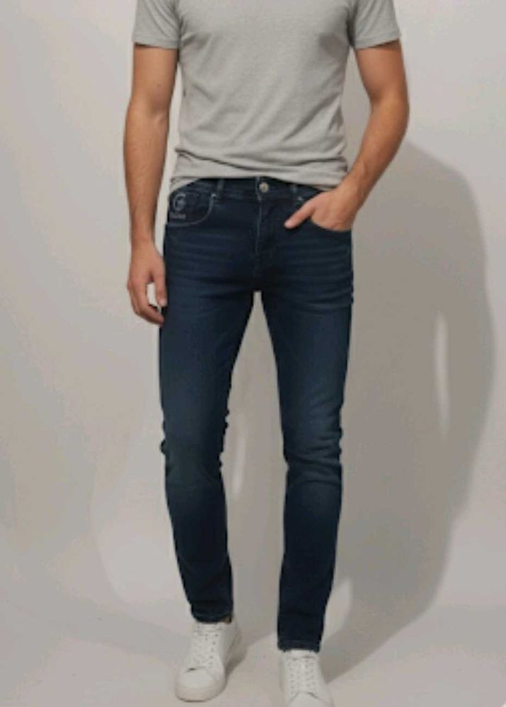 Stylish Dark Blue Denim Jeans
