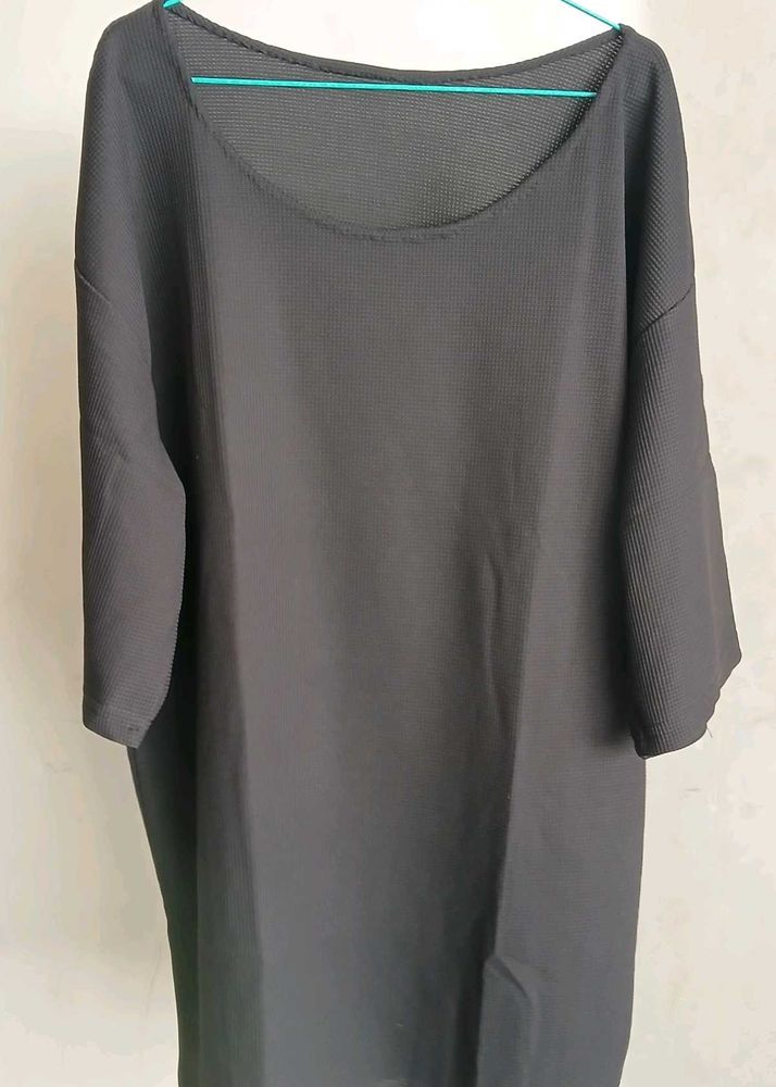 Comfy Black Boxy Top for women.
