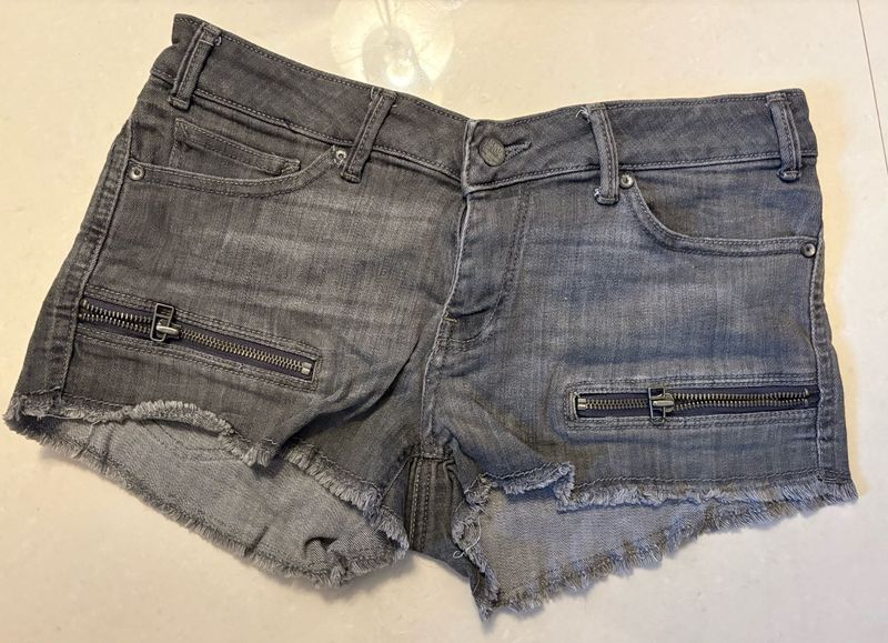 Gray Denim Shorts
