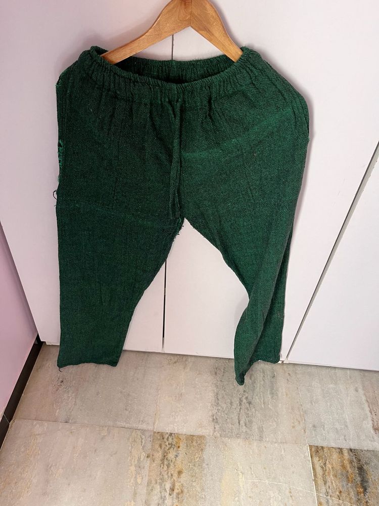 Green Cotton Trouser