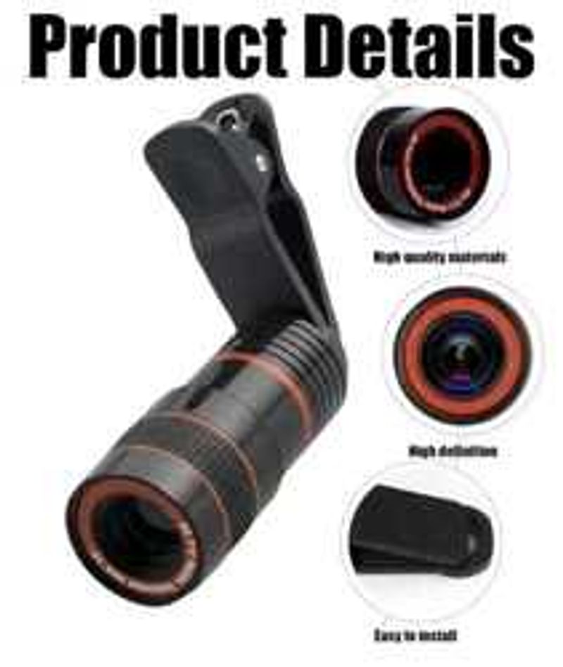 Universal Mobile Phone Camera Lens 8X/12X