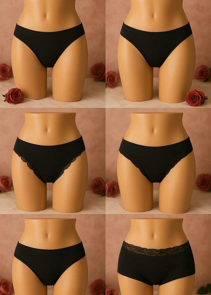 🇳🇿💫💗Pack Of 6 Black Thongs