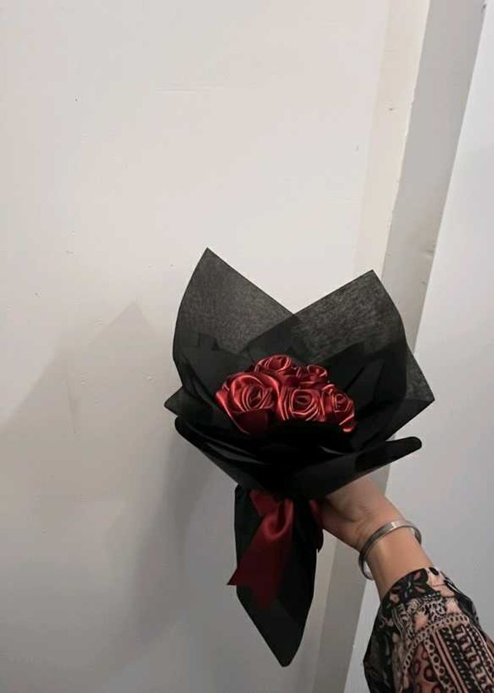 Red Satin Rose Bouquet
