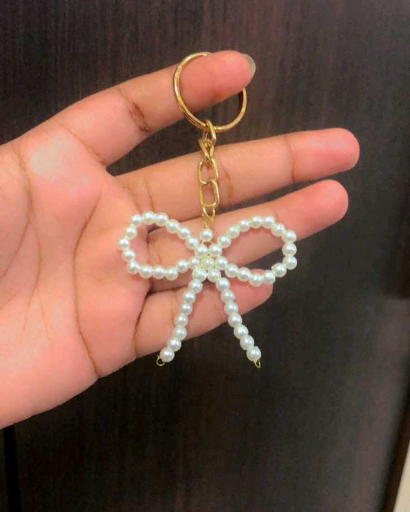 Pearl Bow Keychain