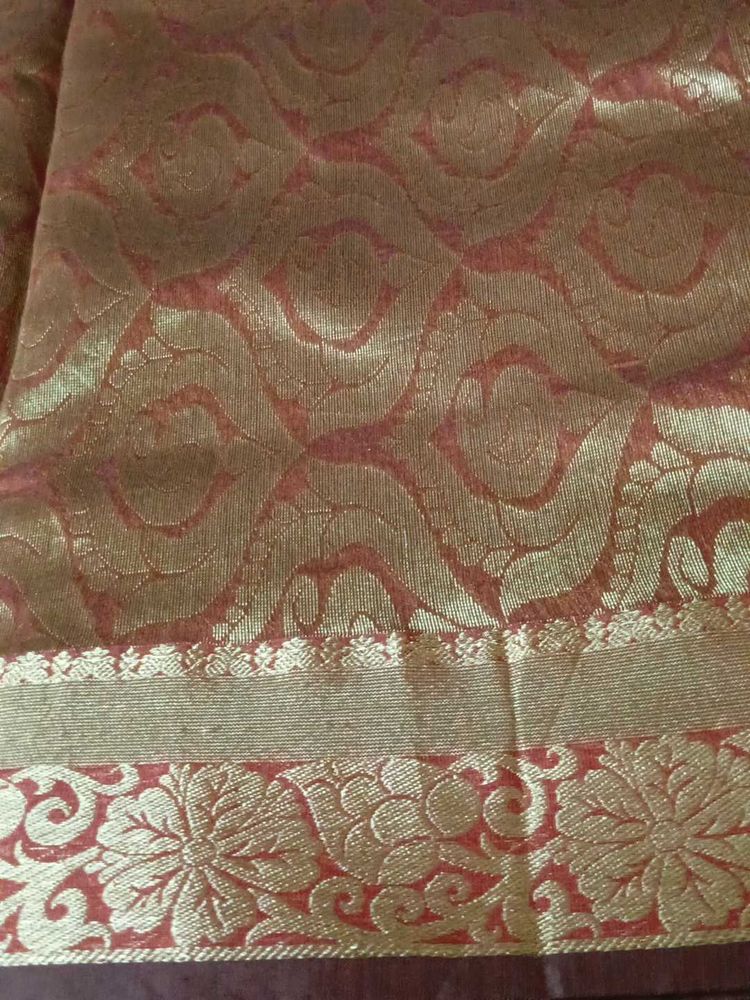 Elegant Ethnic Brick Color Saree