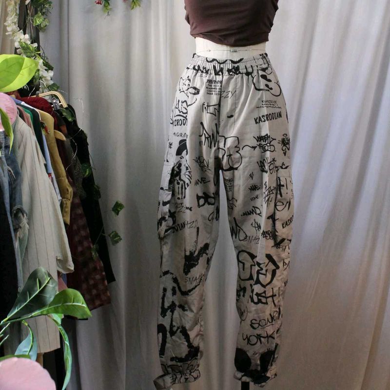 Kasorodian Graffiti Print Pants