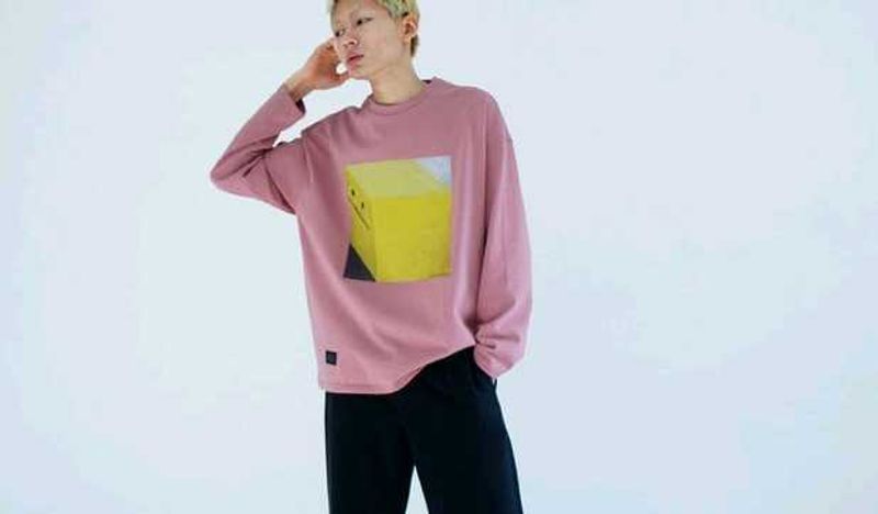 Pink Graphic Graundwary Print Sweatshirt