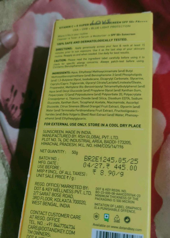 Dot And Key VitaminC Sunscreen+VitaminC Face Wash