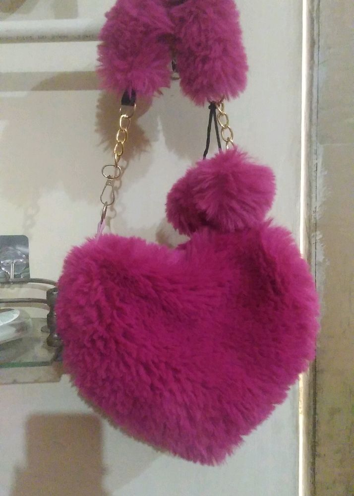 Hot Pink Heart Purse