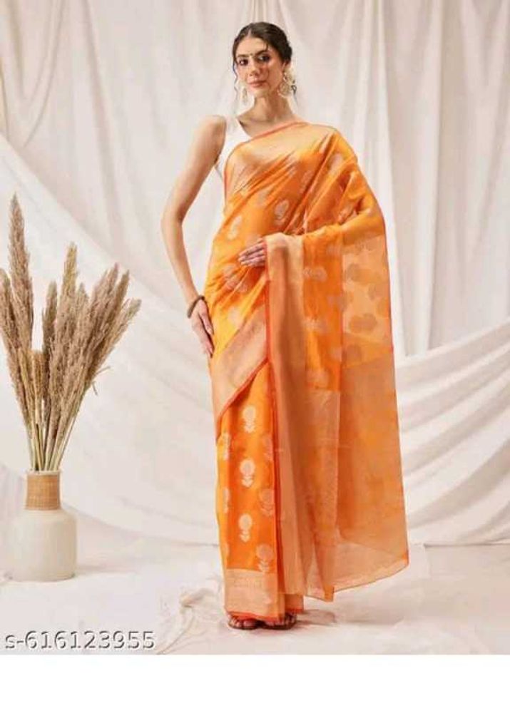 Elegant organza silk saree