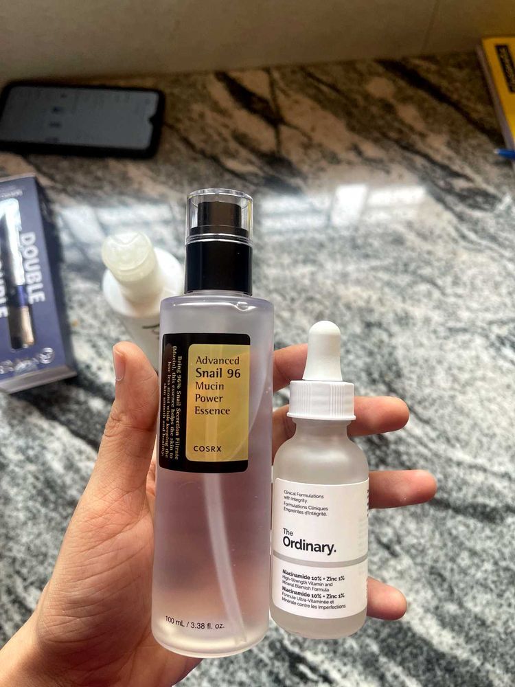 The Ordinary Serum And Cosrx Snail Mucin