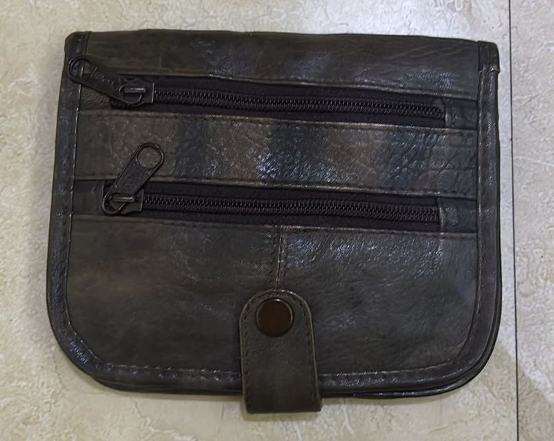 Pure Leather Wallet For Men/Women