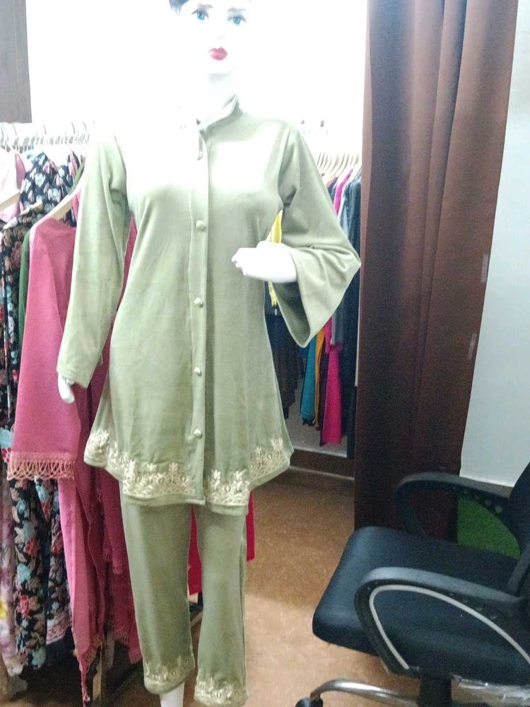 Party Wear Elegant Velvet Coord Set