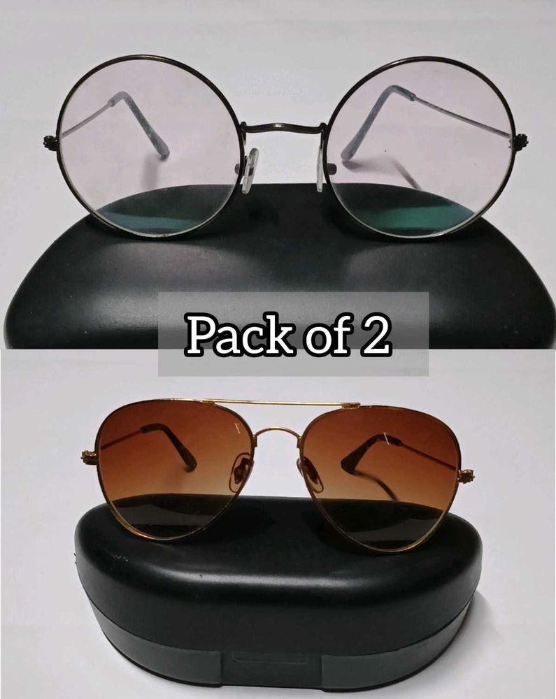 Mens And Womens Beautiful Sunglasses Pack Of 2