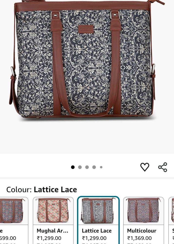 brand new zouk Floral Lattice office  Bag