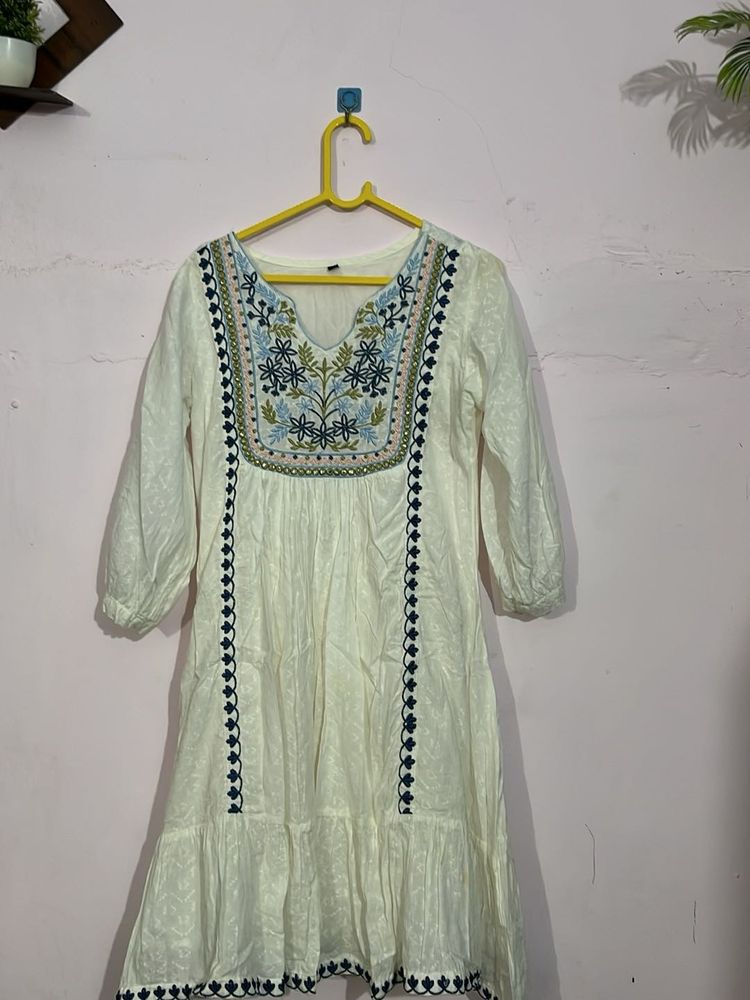 Embroidered Casual Dress