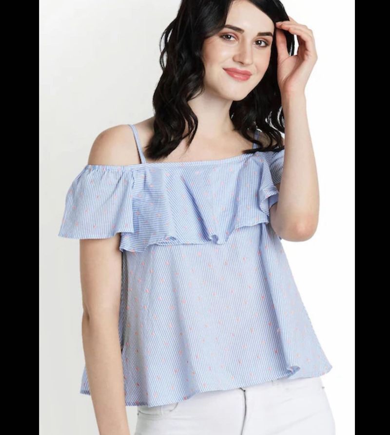 Honey Blue Gingham Top