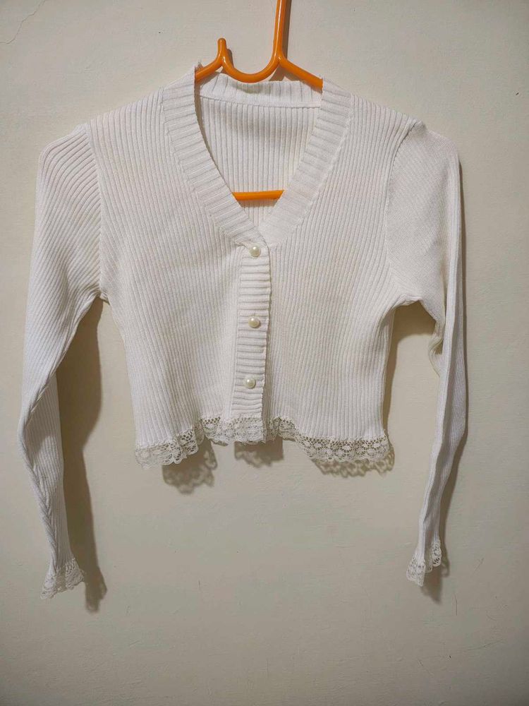 Cute White Crop Top