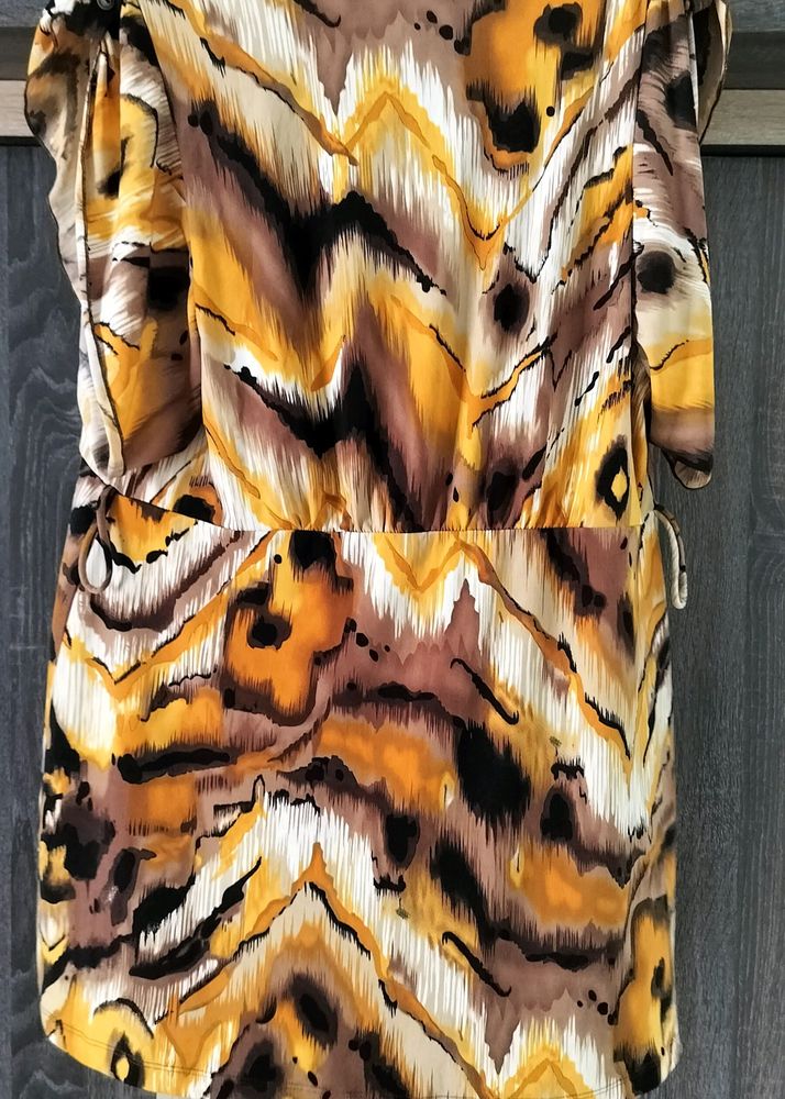CATO Professional TIGER Print Short Sleeve Dress