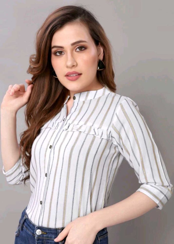 Striped Ruffle Top