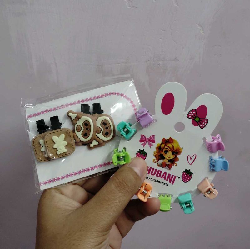 Cute Hair Clip Set- 2 Pack With Freebies ✅✅✅