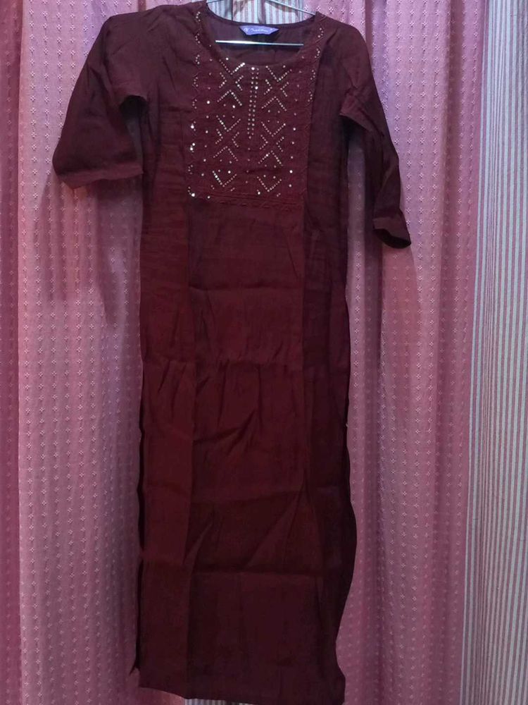 Kurta Set Of Brown Colour