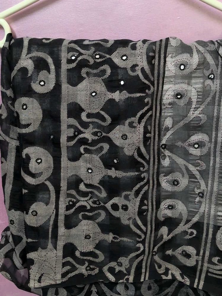 Elegant Black &amp; Grey Dupatta