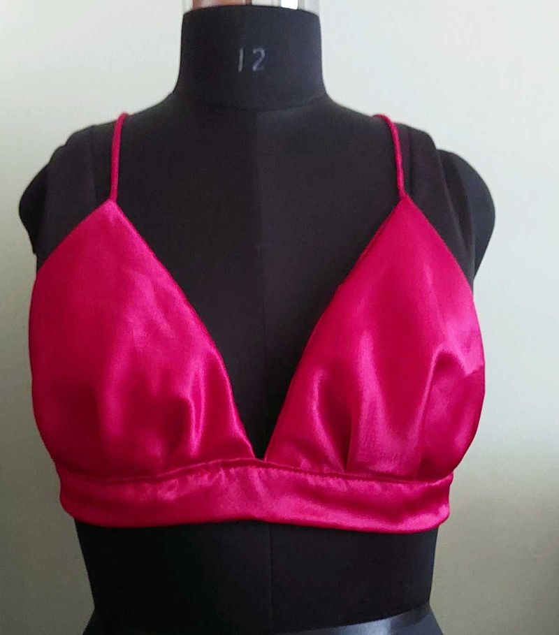Red Backless Blouse