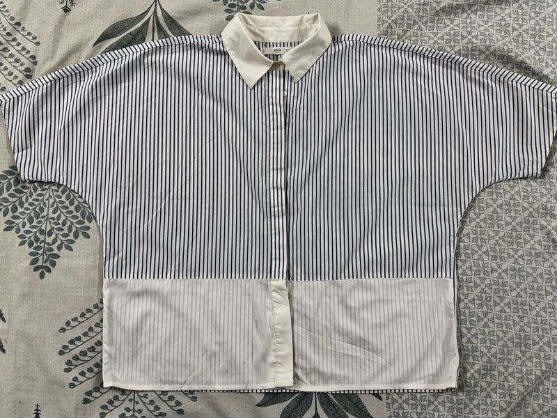 Striped Dolman Sleeve Blouse