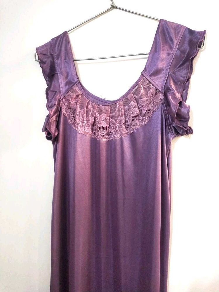 Mauve Lace Night Dress