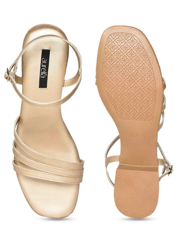 Aurelia Rose Gold Strappy Sandals