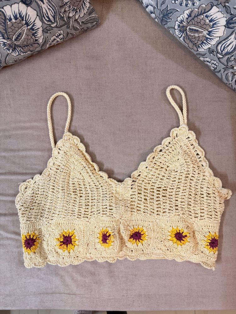 Zara Crochet Sunflower Bralette