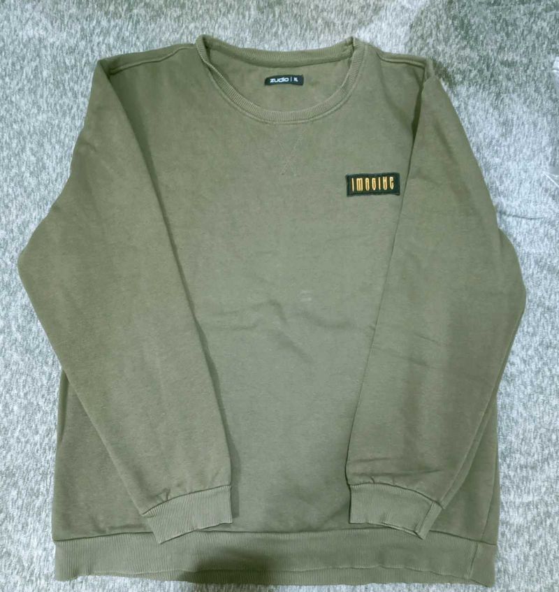 Zudio Khaki Colour Sweatshirt