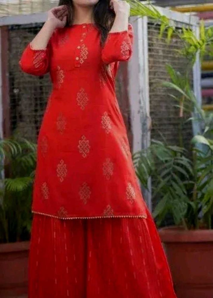 Kurtha set with palazzo bottom wear