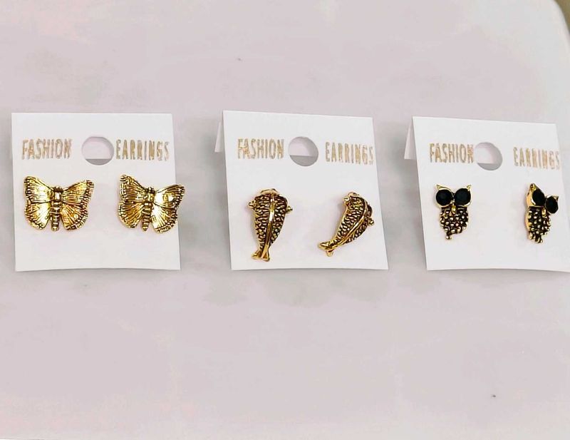 Stud Earring Set - Combo of 3