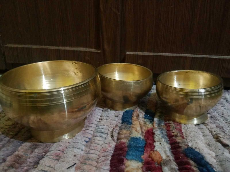 3 Heavy Bronze Traditional Bowl