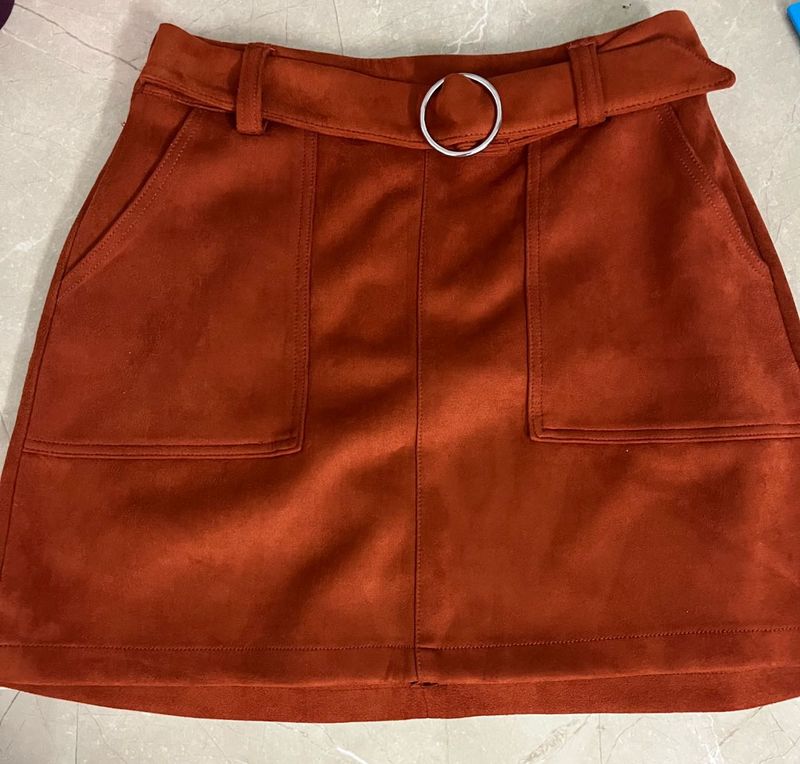 Belted Mini Bershka skirt
