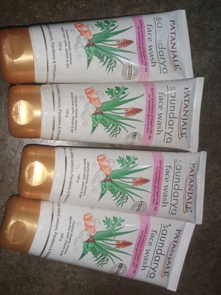Patanjali Saundarya Face Wash - 4 Pack