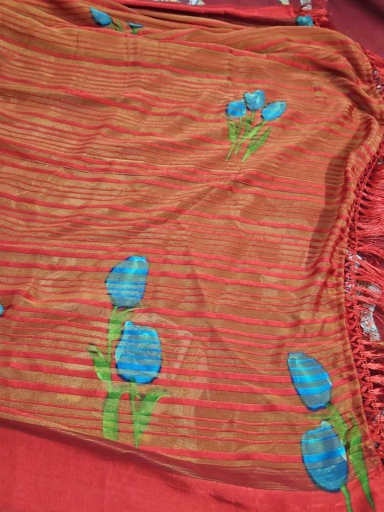 Vintage Floral Print Scarf