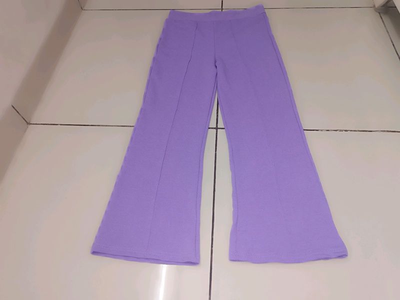 Women Polyester Blend Solid Trousers