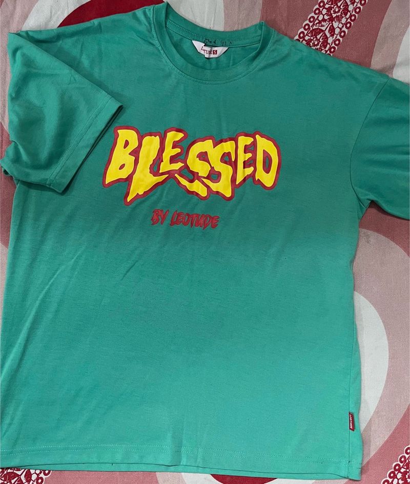 Blessed Printed Oversized Tshirt💚