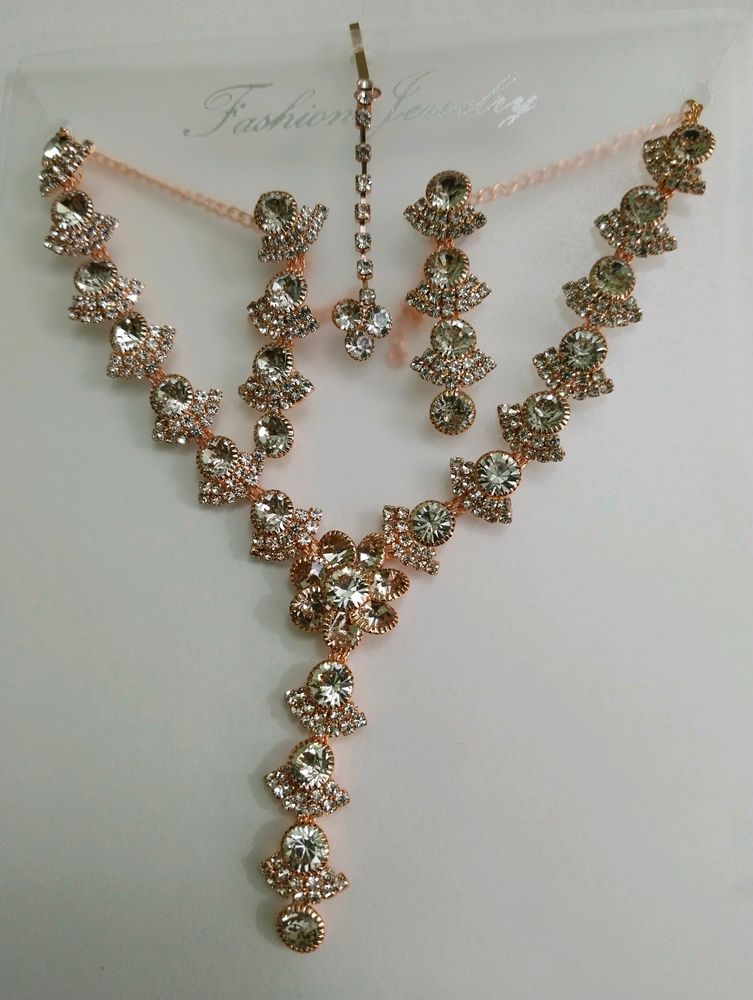 Rose Gold Plated Necklace Set
