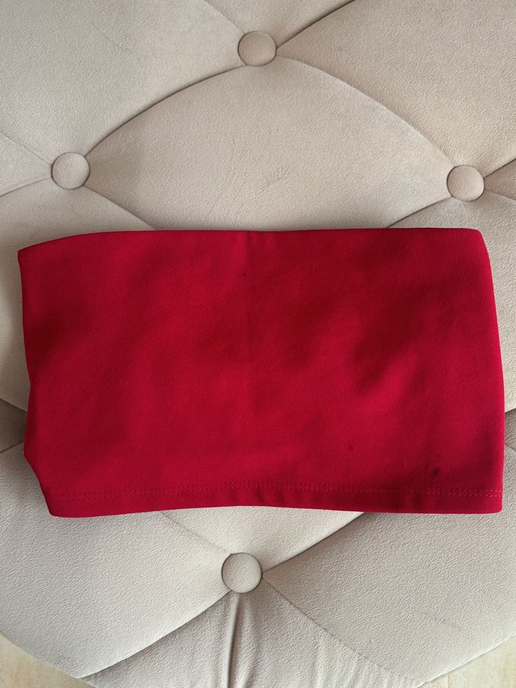 Maroon Backless Crop Top