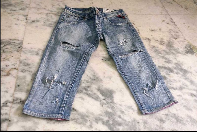 Denim Capri For Girl&#39;s